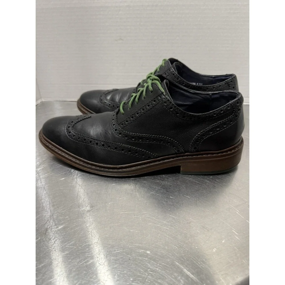 Cole Haan Colton Wingtip Oxford Dress Shoes Black Leather Men's US 9M EU 42